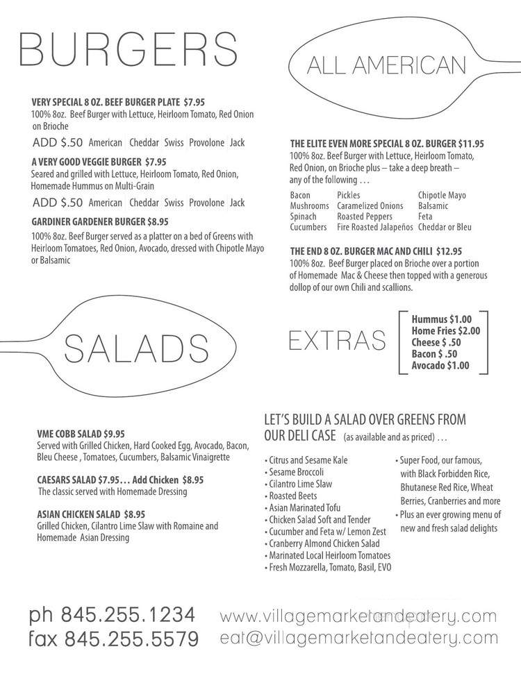 Village Market & Bakery - Gardiner, NY menu_pic