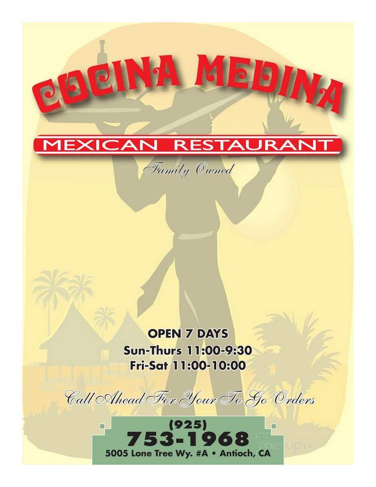 Cocina Medina - Antioch, CA menu_pic