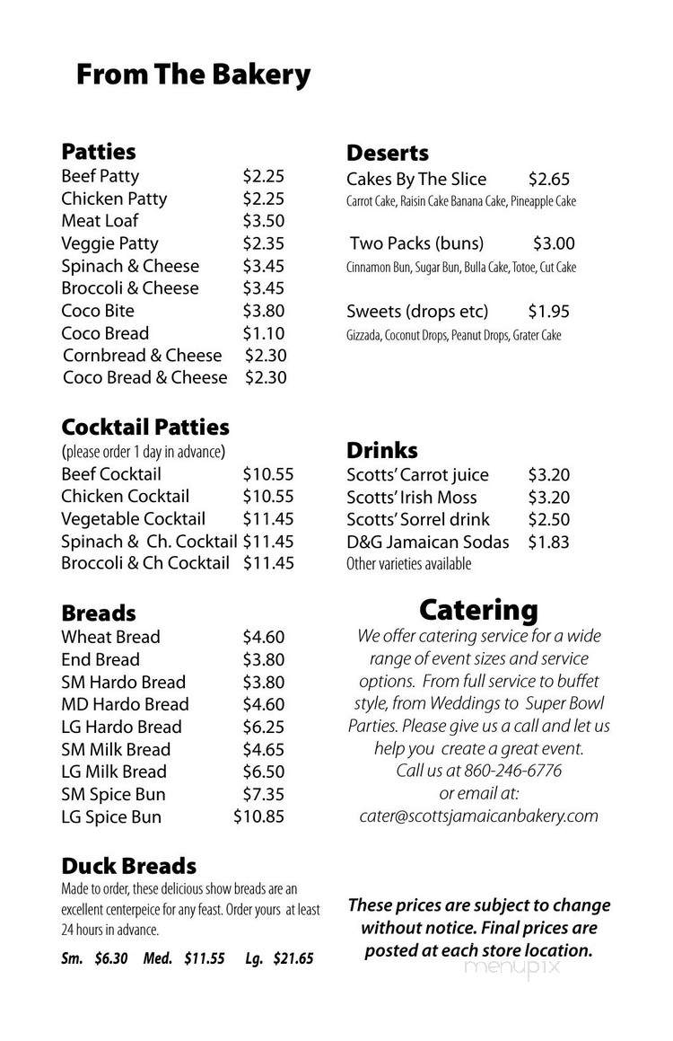 Scott's Blues - Hartford, CT menu_pic