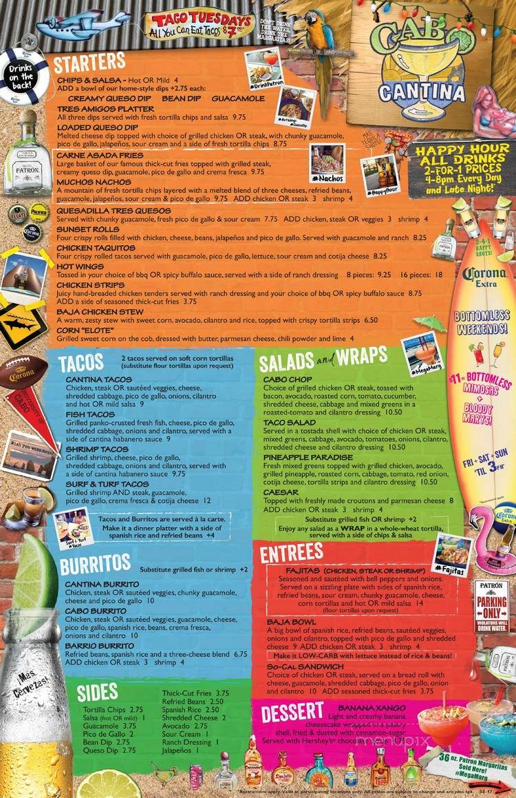 Cabo Cantina - Los Angeles, CA menu_pic