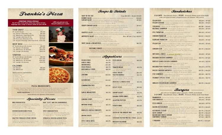 Frankie's Touch-Italy Pizzeria - Monee, IL menu_pic