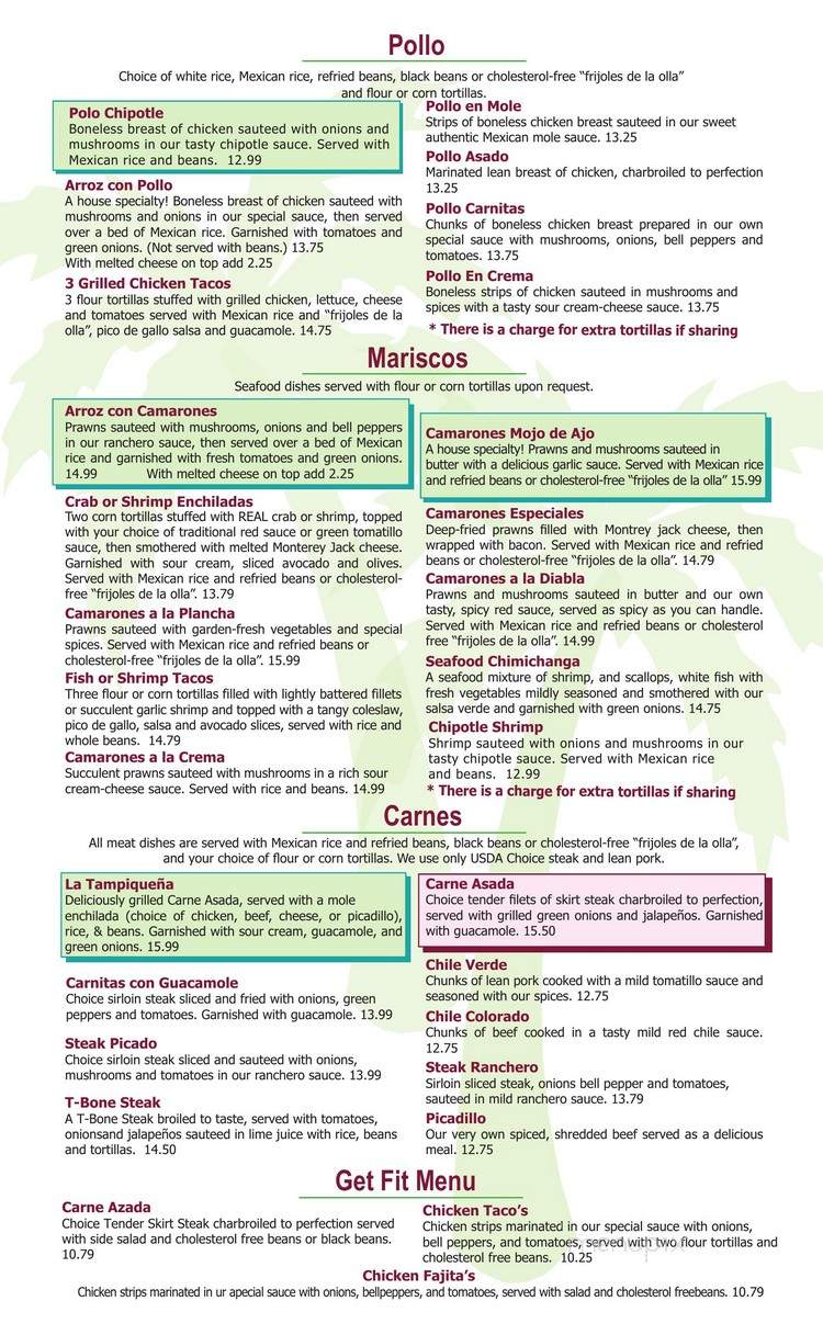 Puerto Vallarta - Puyallup, WA menu_pic