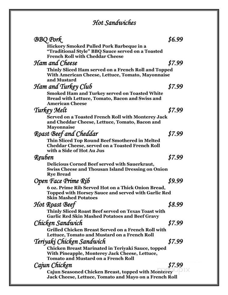 Parkshore Resort - Traverse City, MI menu_pic