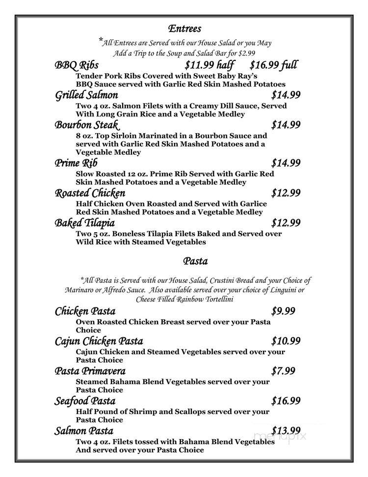 Parkshore Resort - Traverse City, MI menu_pic
