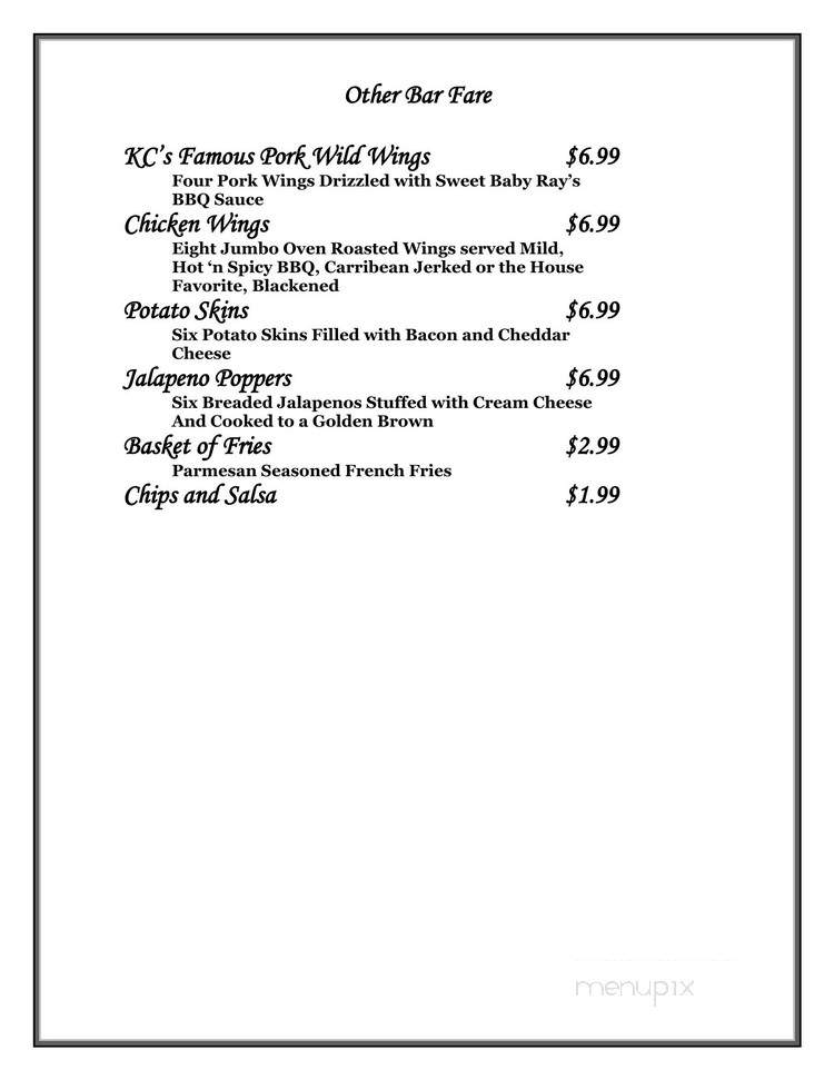 Parkshore Resort - Traverse City, MI menu_pic