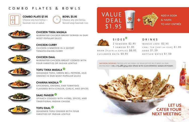 Saffron - Los Angeles, CA menu_pic