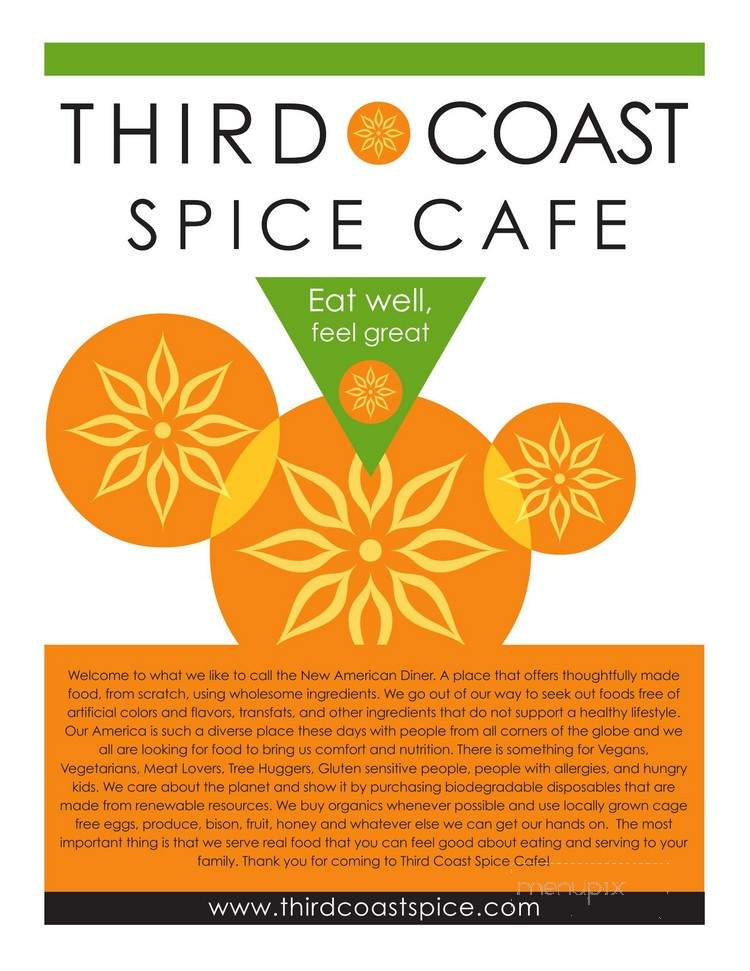 Third Coast Spice Cafe - Chesterton, IN menu_pic