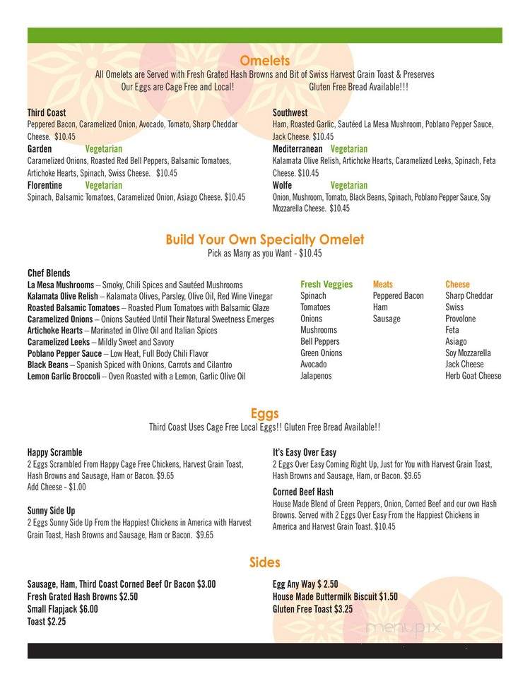 Third Coast Spice Cafe - Chesterton, IN menu_pic
