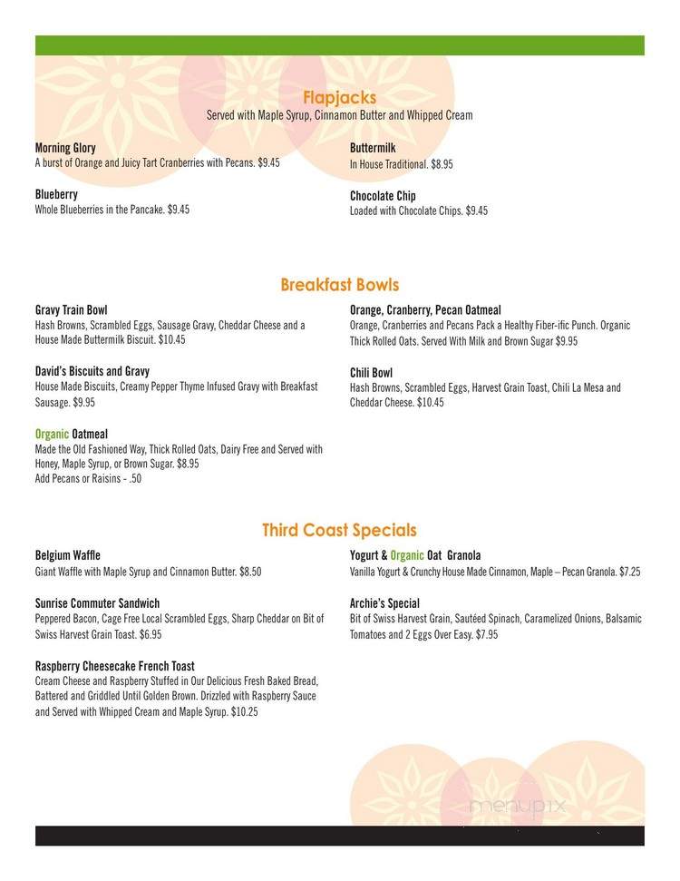 Third Coast Spice Cafe - Chesterton, IN menu_pic