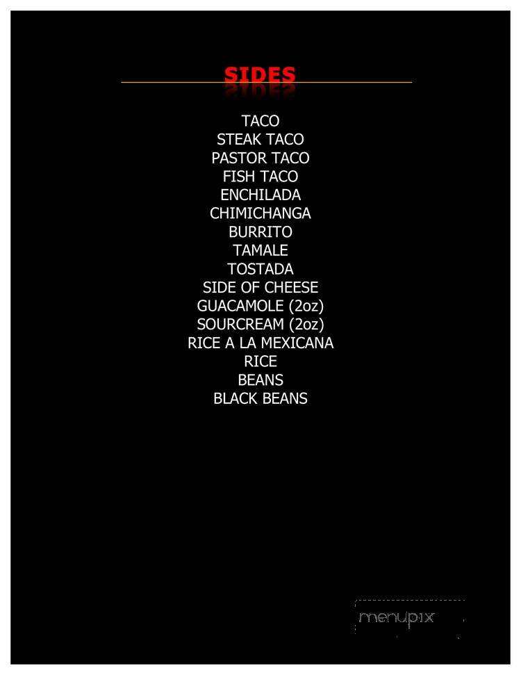 Javier's Cuisine - Racine, WI menu_pic