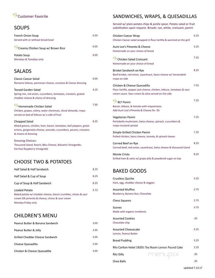 Lee's Coffee and Tea - Laurel, MS menu_pic