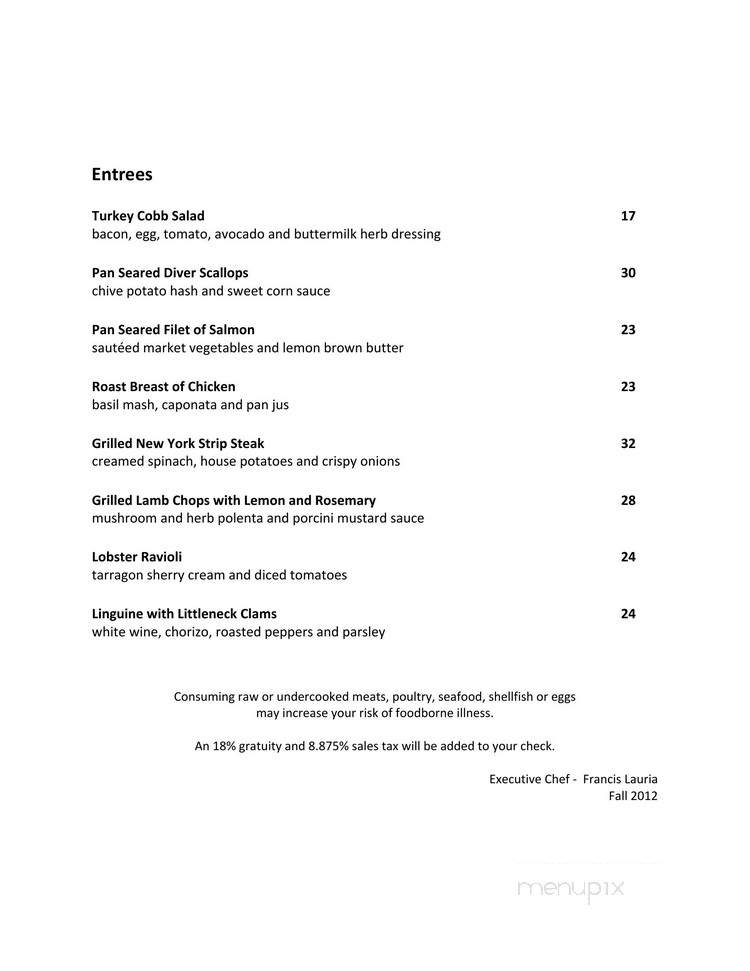 Terrace Club - Stamford, CT menu_pic