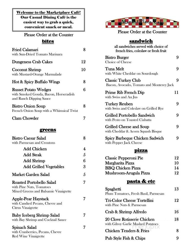 Marketplace Cafe - Sacramento, CA menu_pic