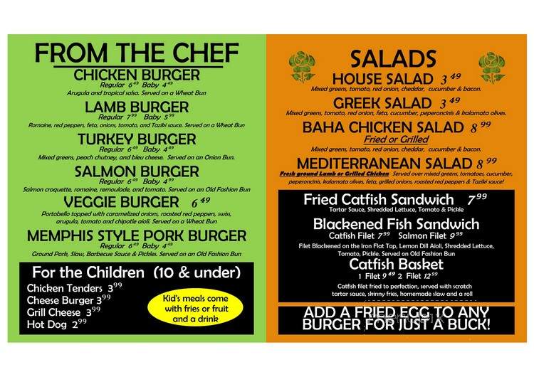 Baha Burger - Hoover, AL menu_pic