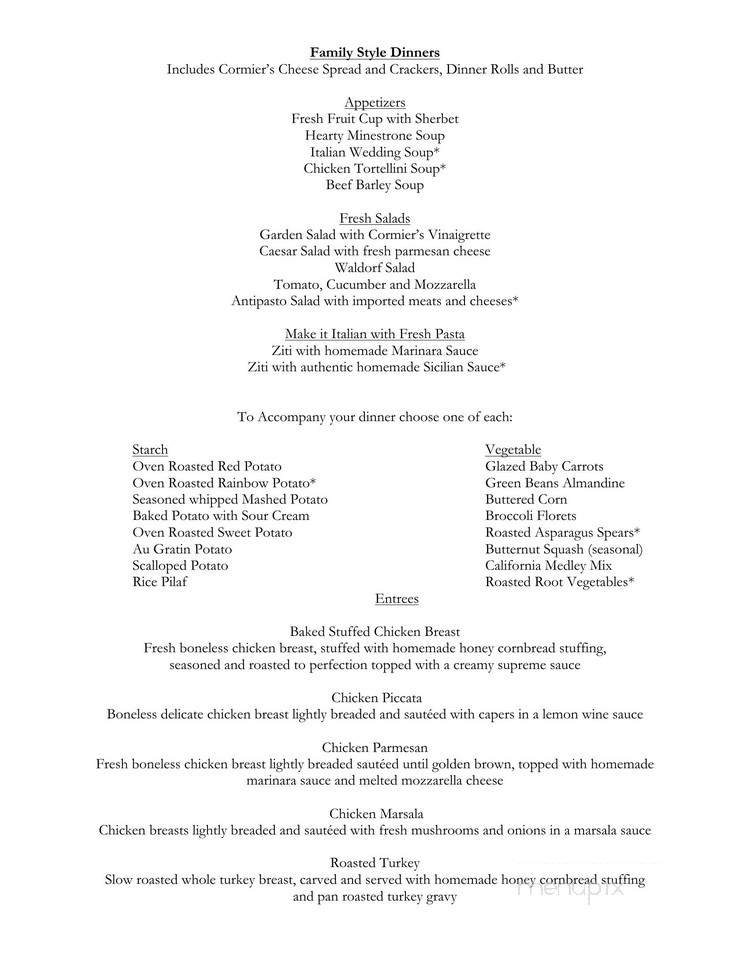 Cormier Catering Service - Fitchburg, MA menu_pic