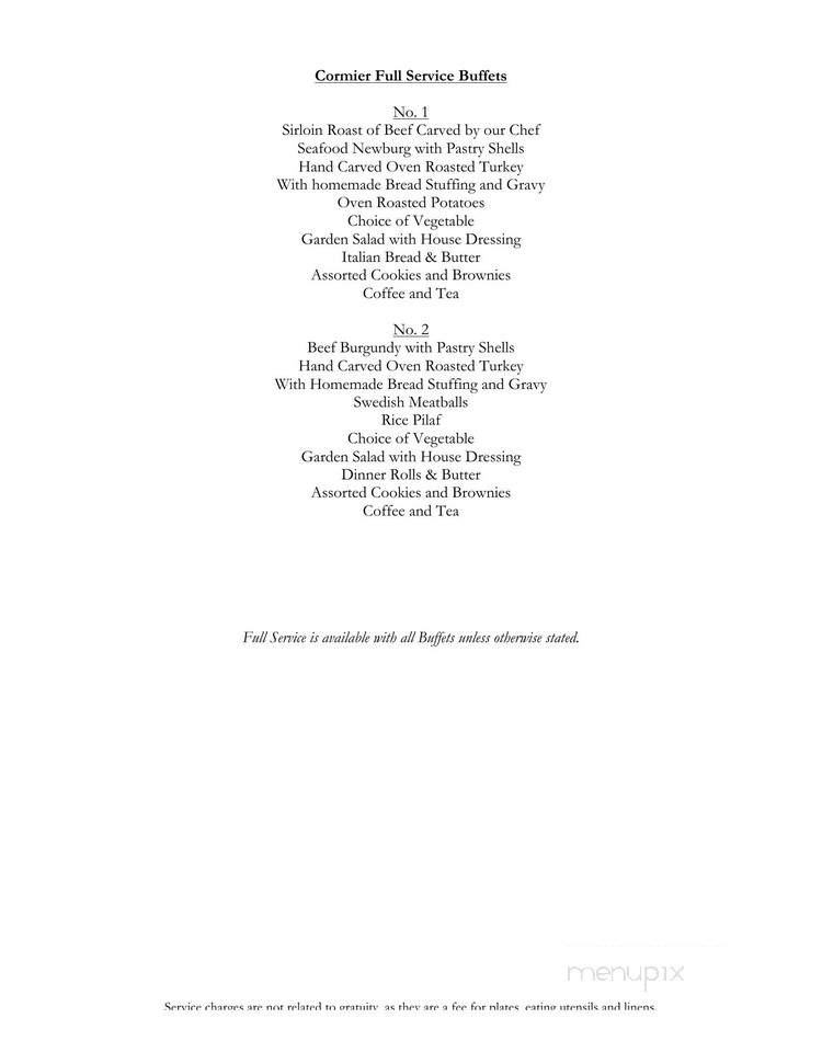 Cormier Catering Service - Fitchburg, MA menu_pic