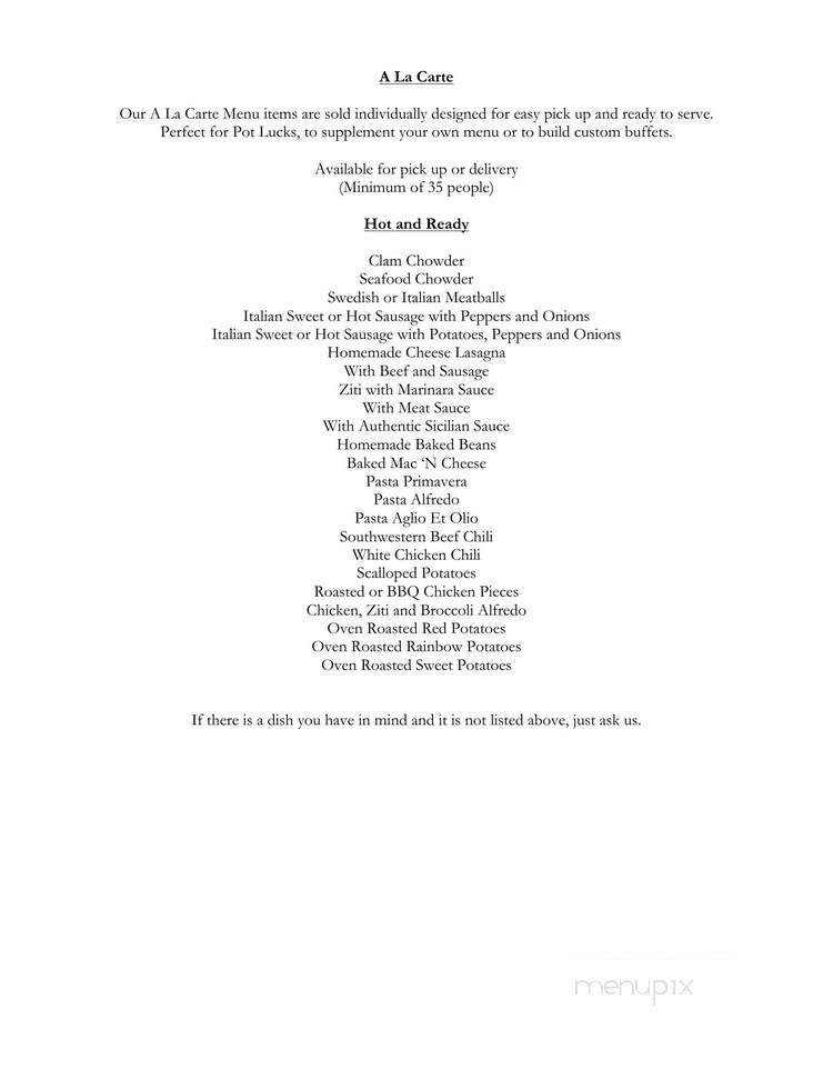 Cormier Catering Service - Fitchburg, MA menu_pic