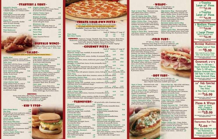 Antonelli's - Lorton, VA menu_pic