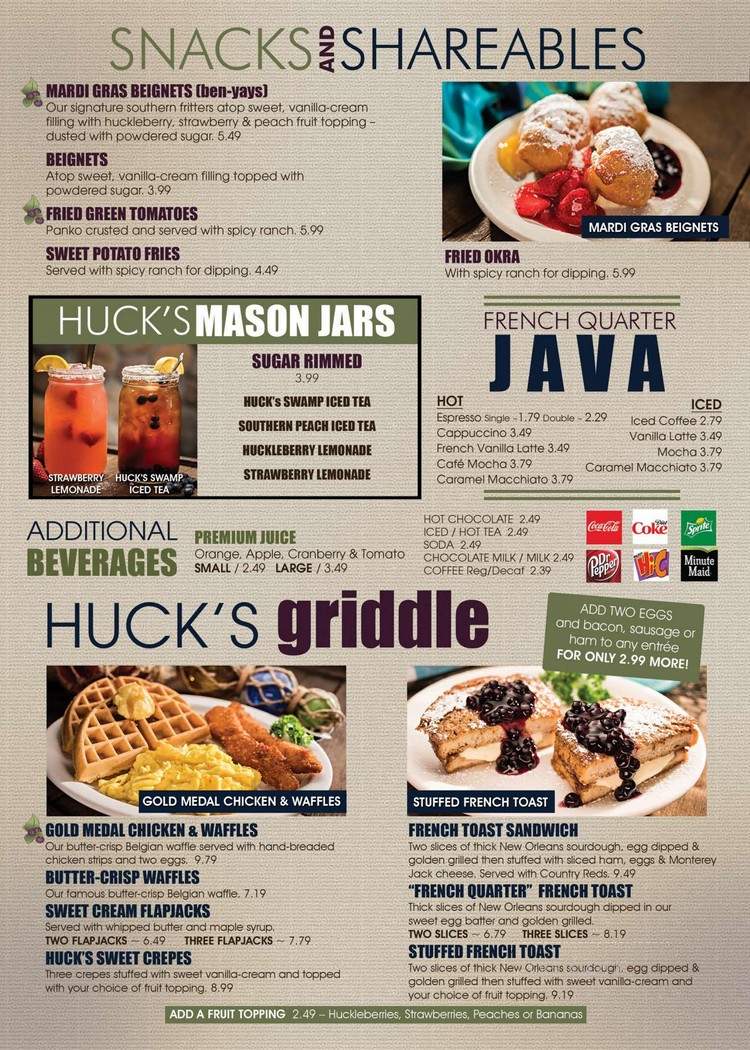 Huckleberry's - Pismo Beach, CA menu_pic