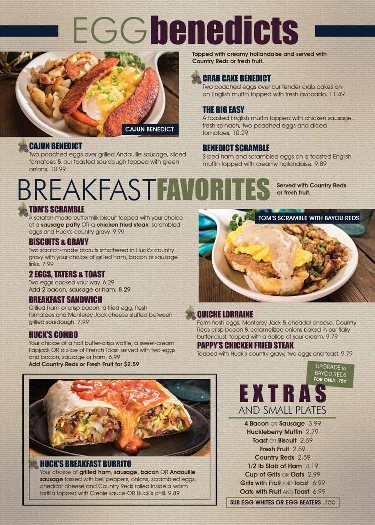 Huckleberry's - Pismo Beach, CA menu_pic