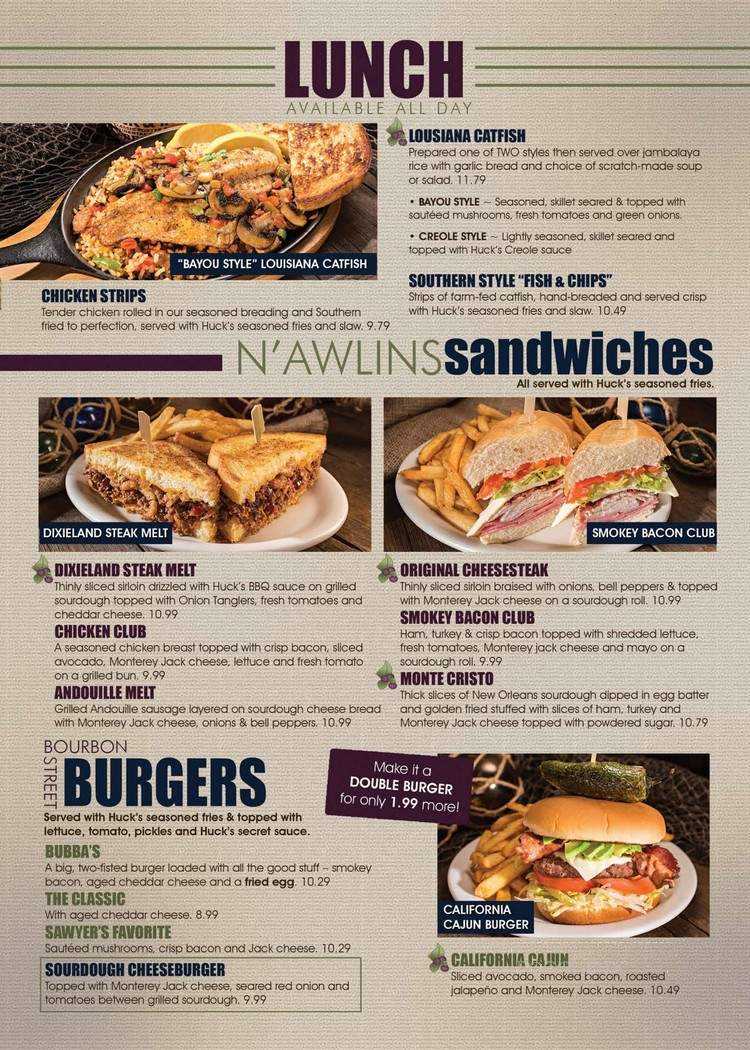 Huckleberry's - Pismo Beach, CA menu_pic