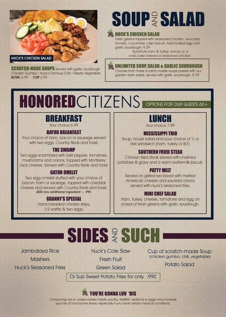 Huckleberry's - Pismo Beach, CA menu_pic