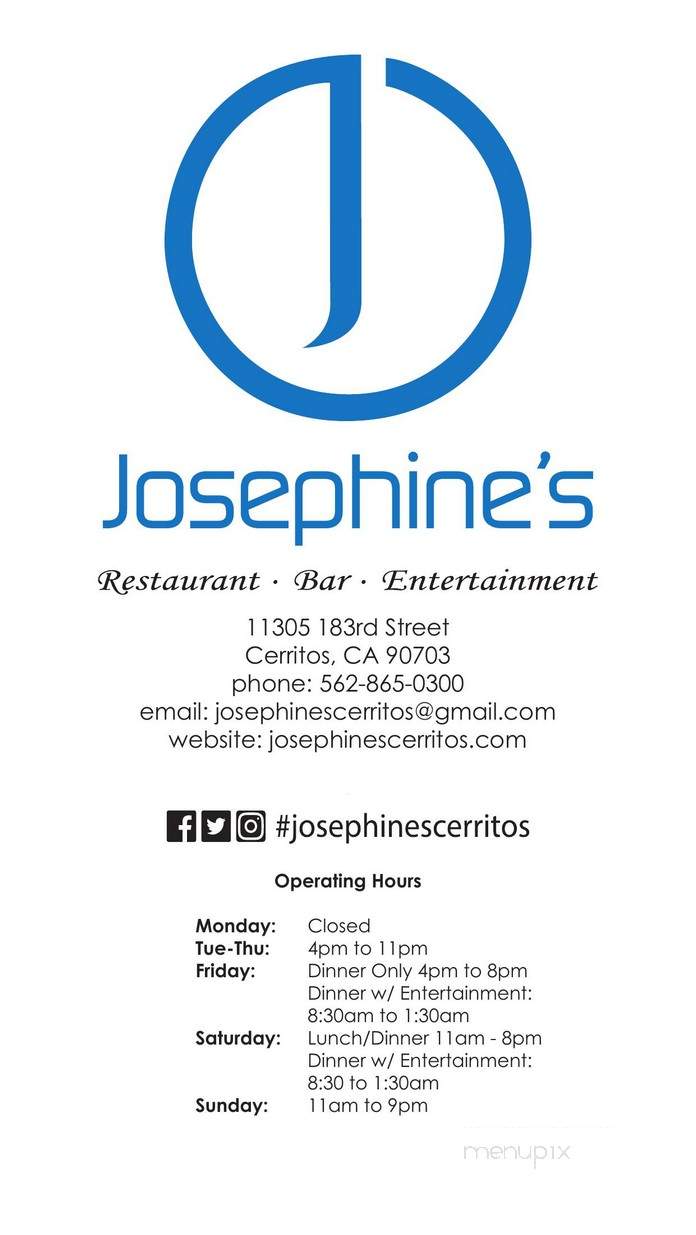Josephine's Cerritos - Cerritos, CA menu_pic