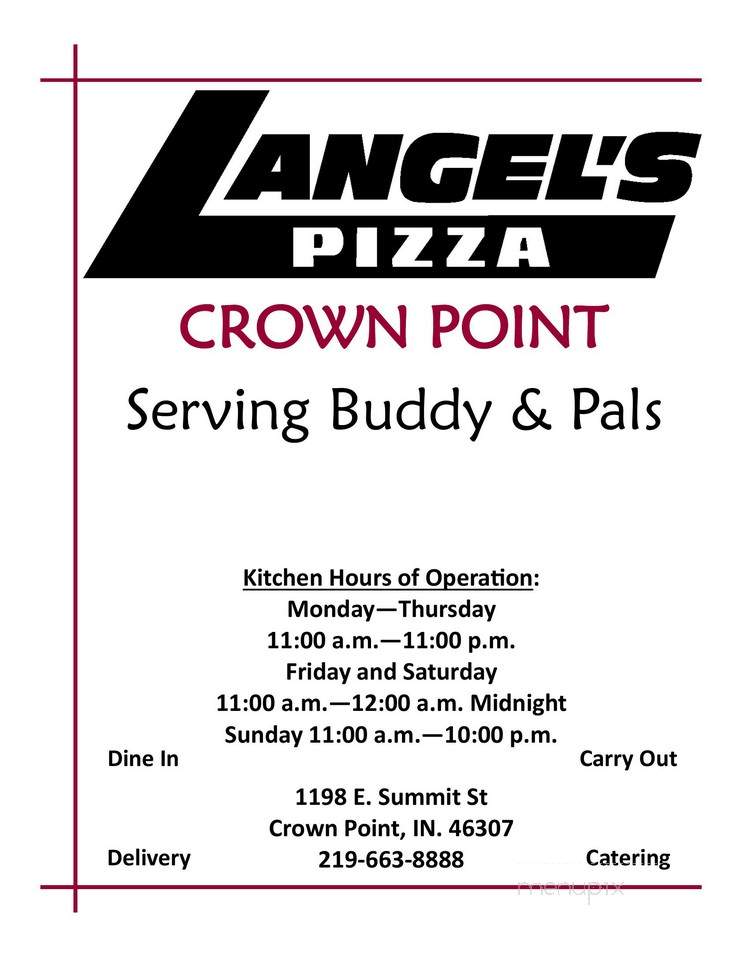Buddy & PALS Place - Crown Point, IN menu_pic