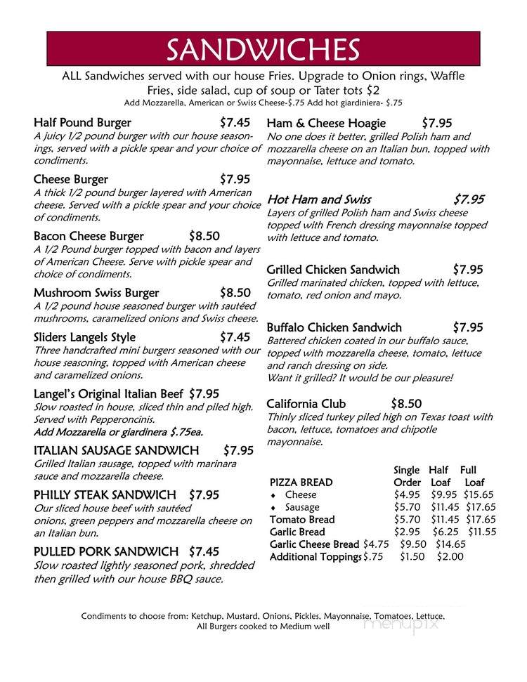 Buddy & PALS Place - Crown Point, IN menu_pic