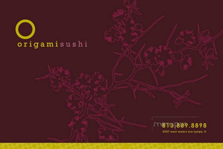 Origami Sushi - Tampa, FL menu_pic