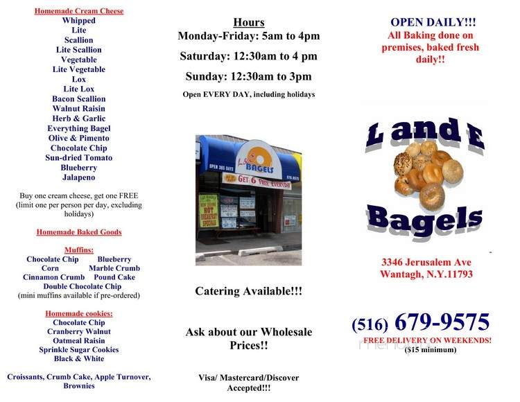 L & E Bagels - Wantagh, NY