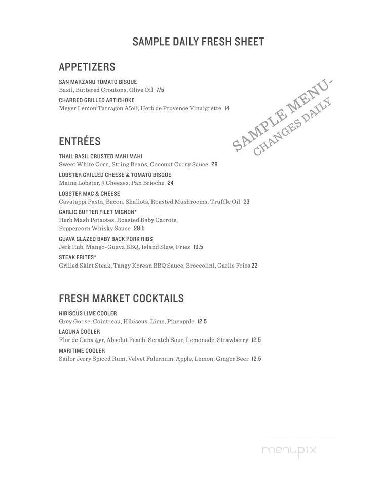 Tommy Bahama Laguna Beach Bar & Grill - Laguna Beach, CA menu_pic