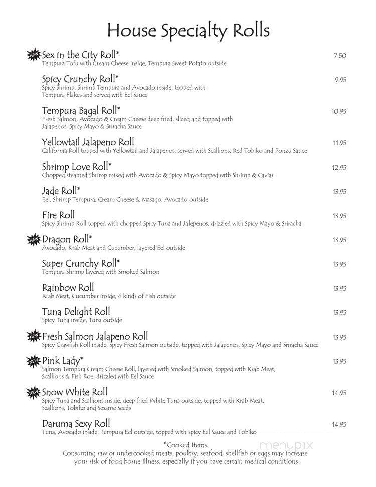 Daruma - Quebec, QC menu_pic
