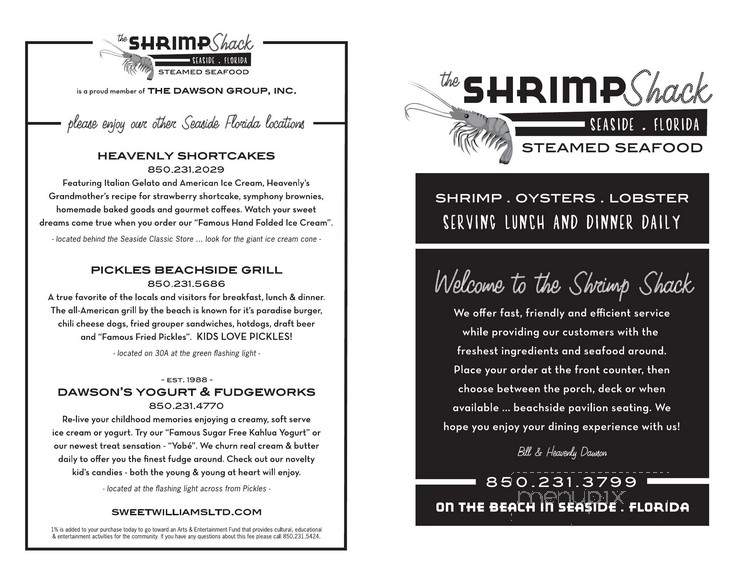 Shrimp Shack - Santa Rosa Beach, FL menu_pic