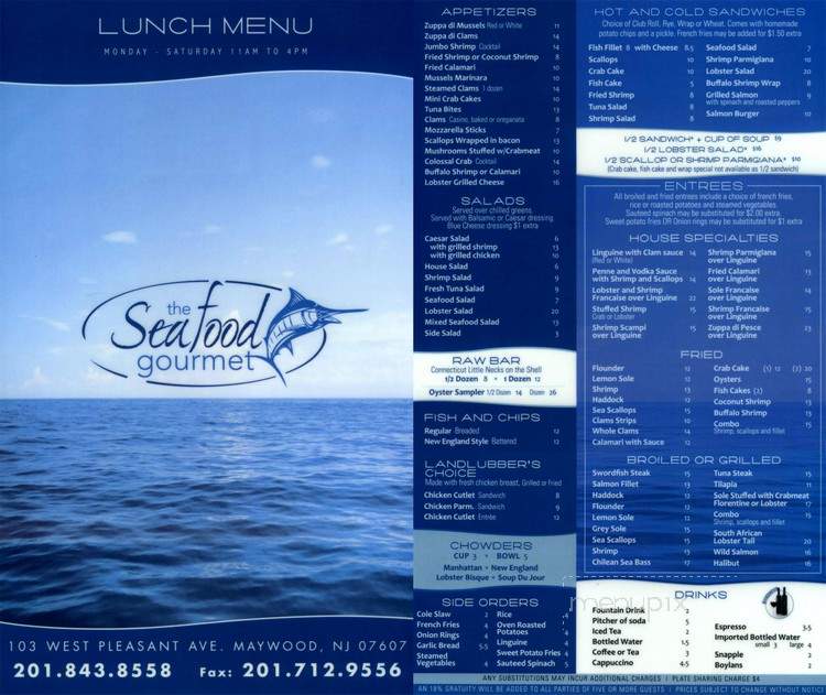 The Seafood Gourmet Market - Jacksonville, FL menu_pic