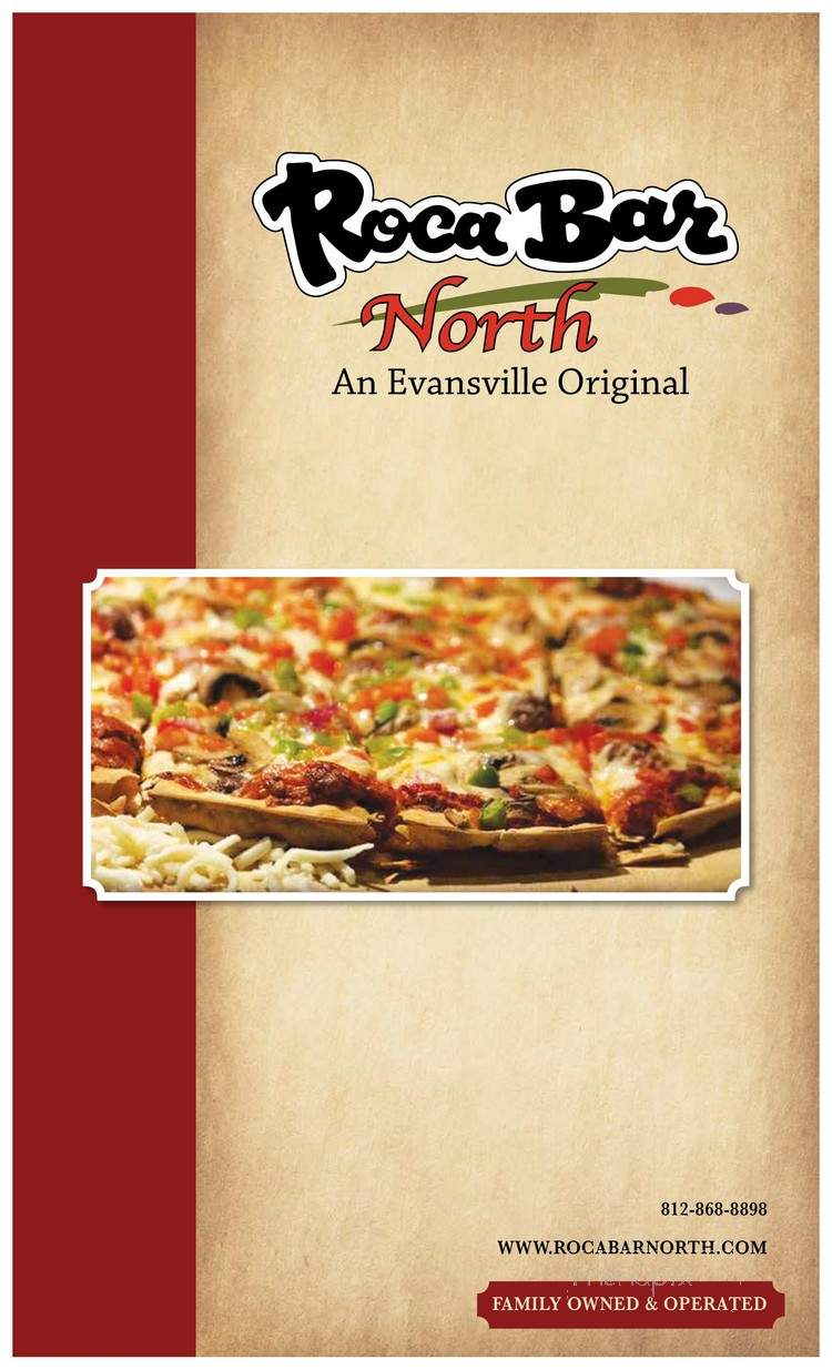 Roca Bar North - Evansville, IN menu_pic