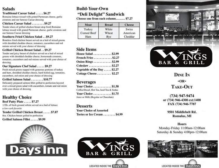 Days Inn-Detroit Metro Airport - Romulus, MI menu_pic