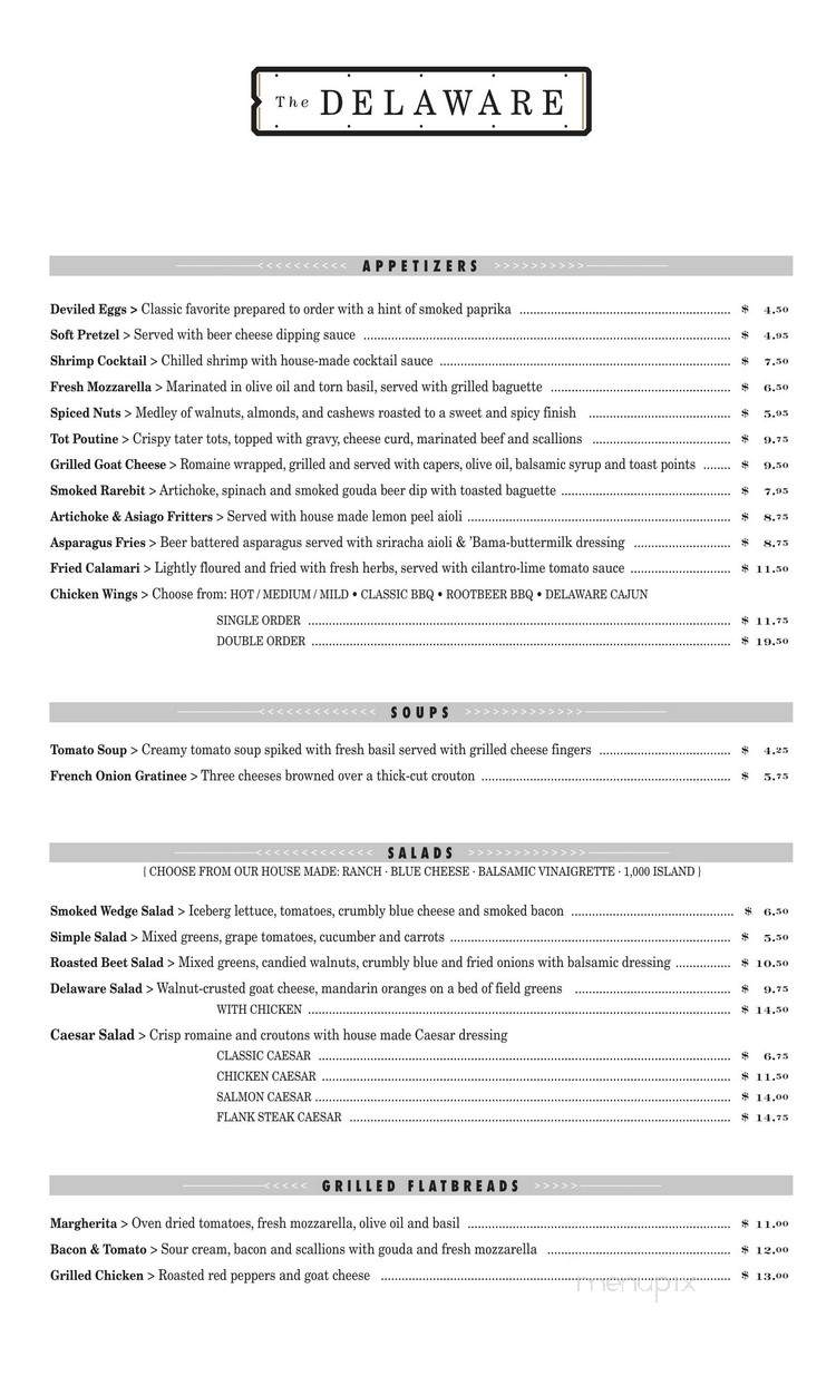 The Delaware - Buffalo, NY menu_pic