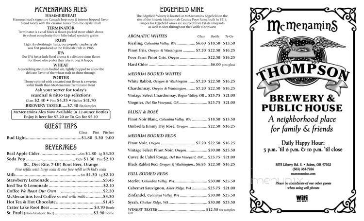 McMenamins Thompson Brew Pub - Salem, OR