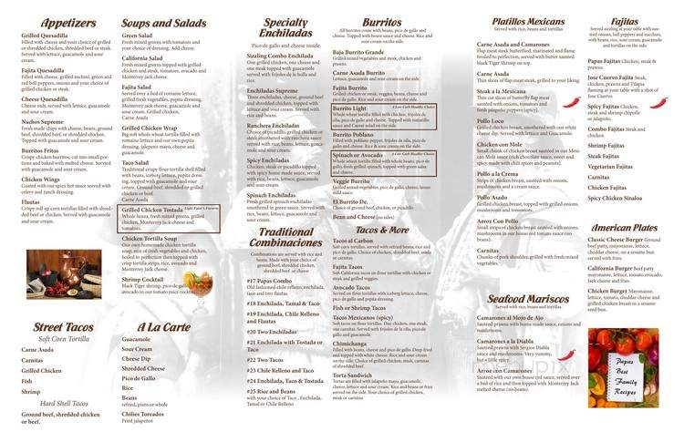 Papa's Mexican Grill - Everett, WA menu_pic