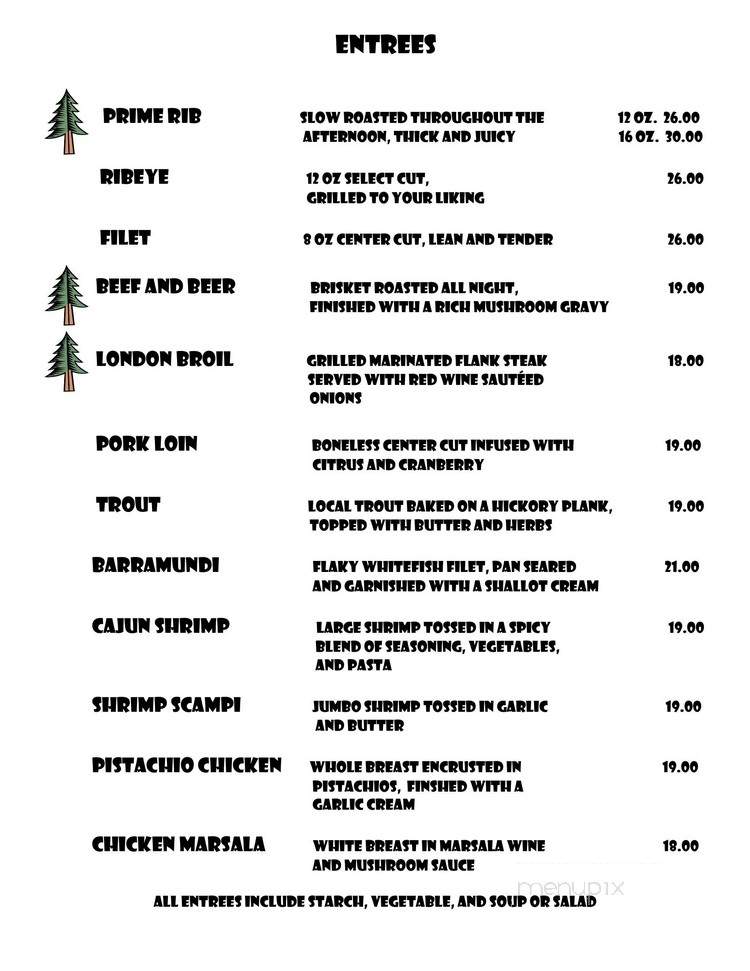 Rustic Pine Steakhouse - Dubois, WY menu_pic