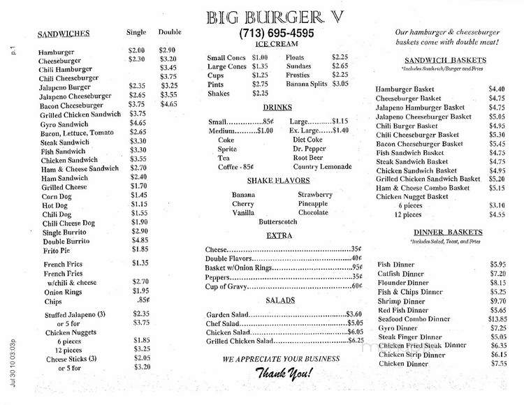 Big Burger V - Houston, TX