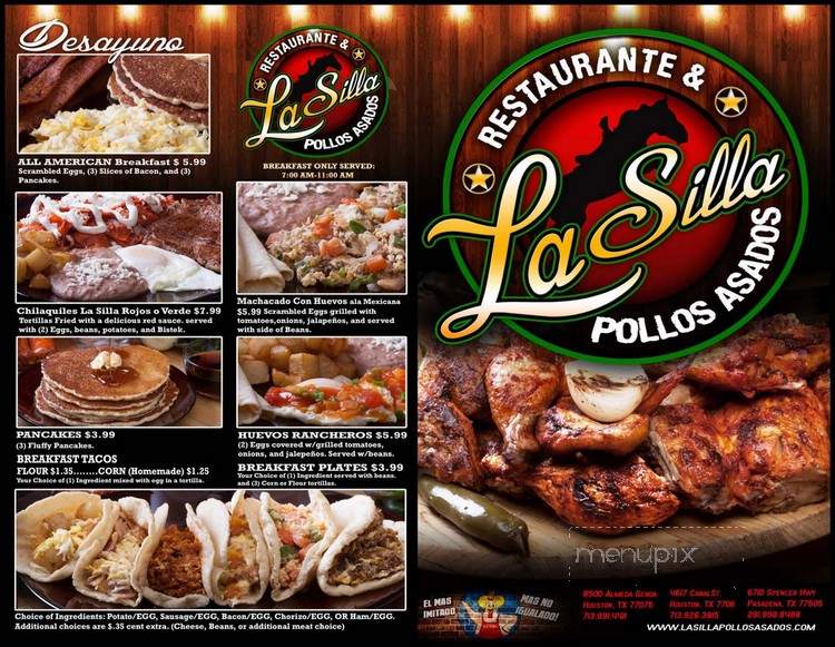 Pollos Asados La Silla - Houston, TX menu_pic