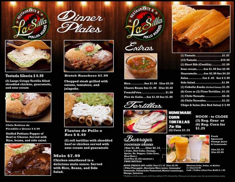 Pollos Asados La Silla - Houston, TX menu_pic