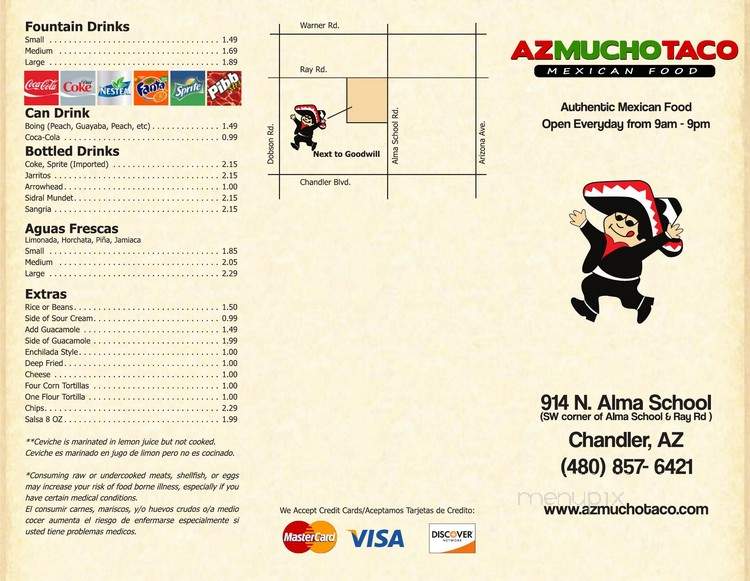 Mucho Taco - Chandler, AZ menu_pic