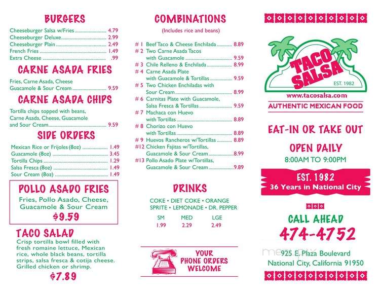 Taco Salsa - Yuma, AZ menu_pic