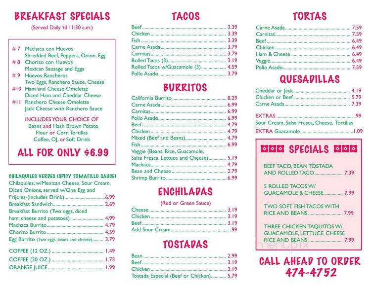 Taco Salsa - Yuma, AZ menu_pic