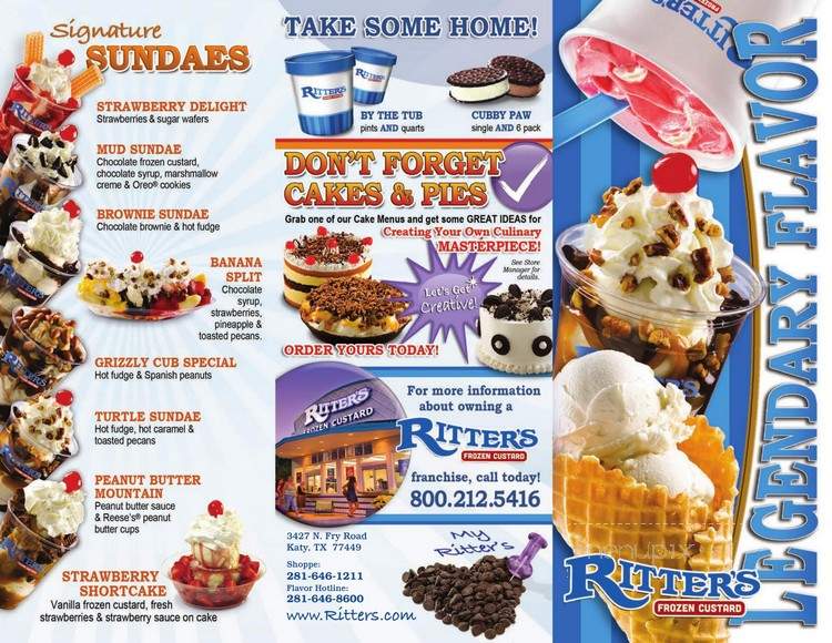 Ritter's Frozen Custard - Terre Haute, IN menu_pic