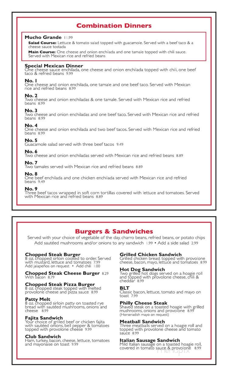 Candlelite Inn - Arlington, TX menu_pic