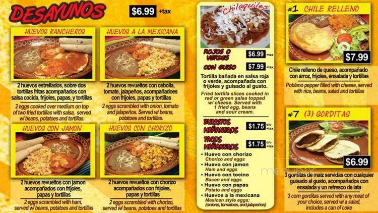 La Nueva Puntada - Grand Prairie, TX menu_pic